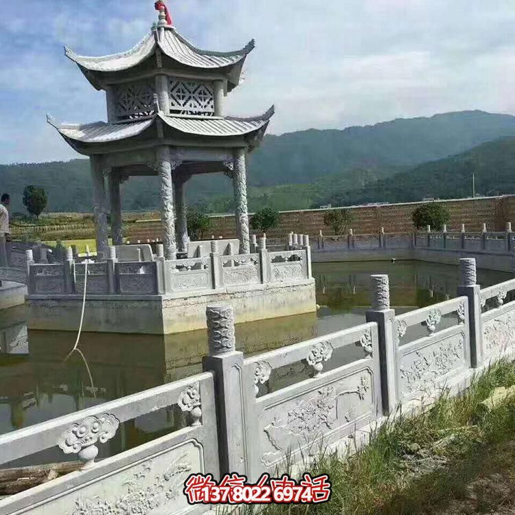 古典仿古水池涼亭，享受休閑園林生活