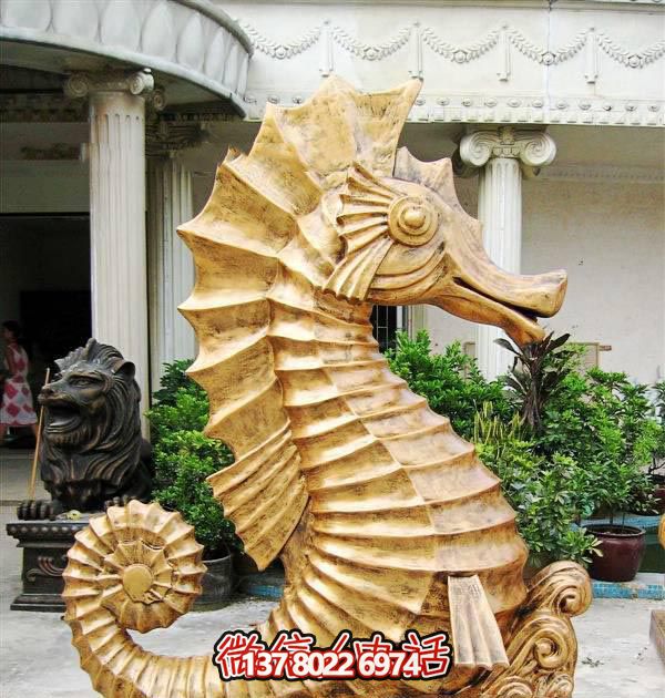 海馬玻璃鋼雕塑，創(chuàng)意林里擺放裝飾