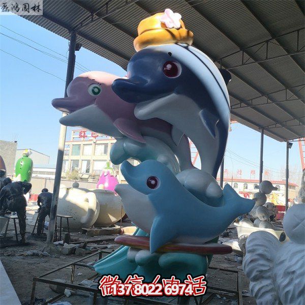 創(chuàng)意玻璃鋼園林?jǐn)[放動物公仔雕塑