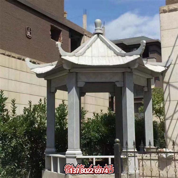 精美大理石涼亭，營造完美宅院景象