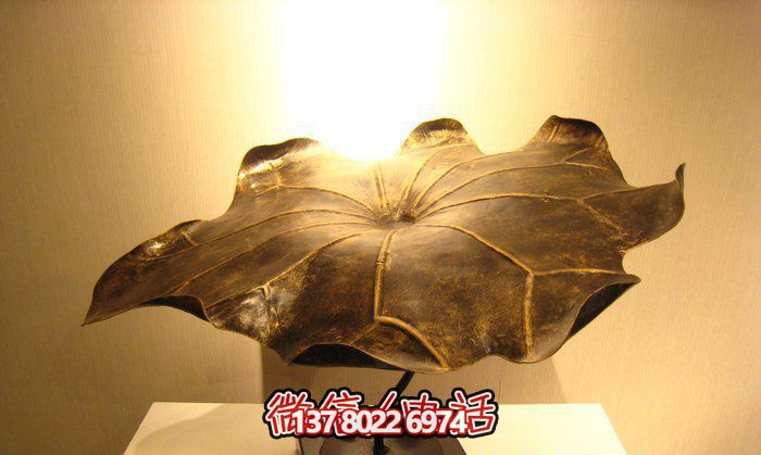 精美銅雕荷葉雕塑，添彩廣場環境