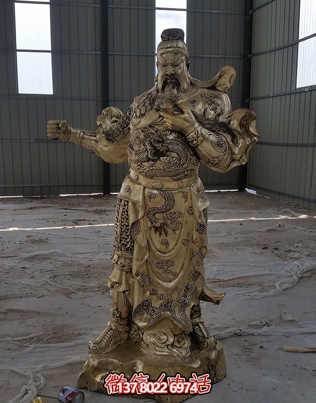 開業(yè)大吉，關(guān)公佛像黃銅雕塑，招財(cái)進(jìn)寶