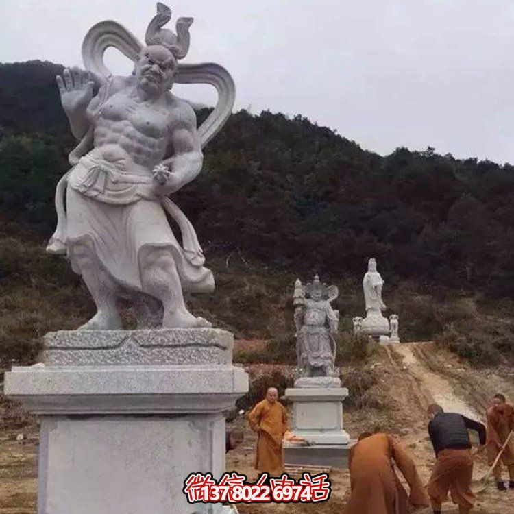 精美大理石景觀雕塑，體現(xiàn)四大金剛之美