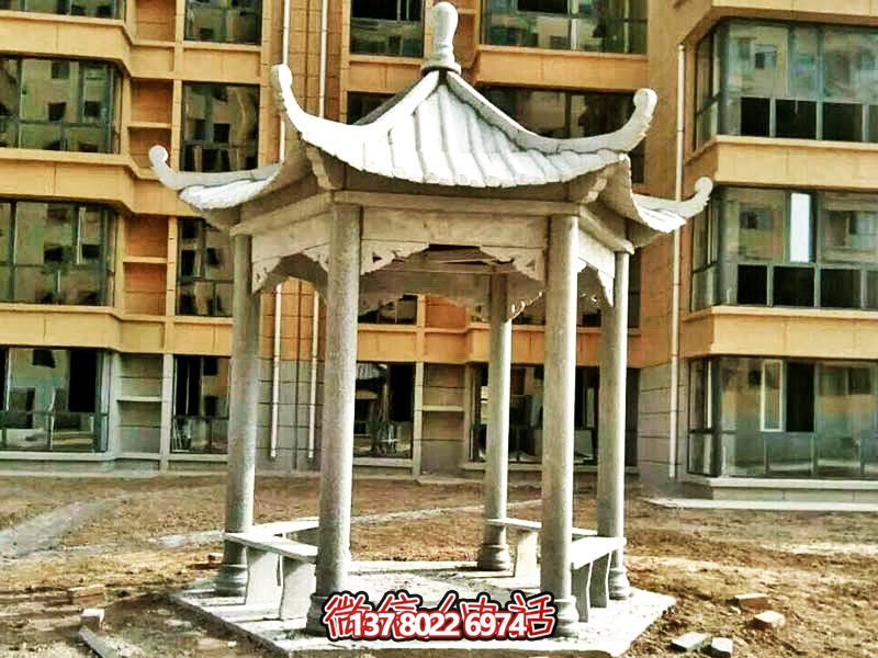 仿古建筑涼亭，為小區、公園、草坪提供休息雕塑美化