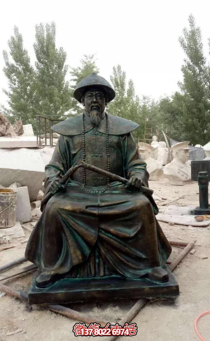 林則徐青銅雕塑——校園英雄永遠銘記在心