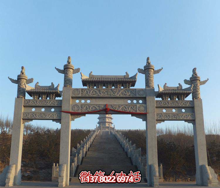 大理石三門(mén)牌坊景區(qū)石雕