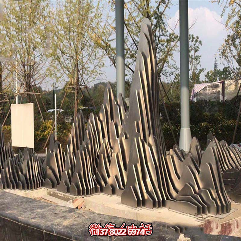不銹鋼假山雕塑公園園林創(chuàng)意景觀(guān)雕塑