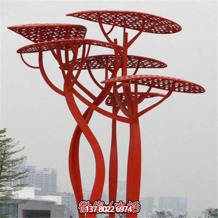 不銹鋼樹，抽象樹形雕塑
